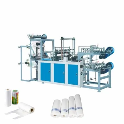 เครื่องทำถุงแบบม้วนคู่เชื่อมต่อกัน